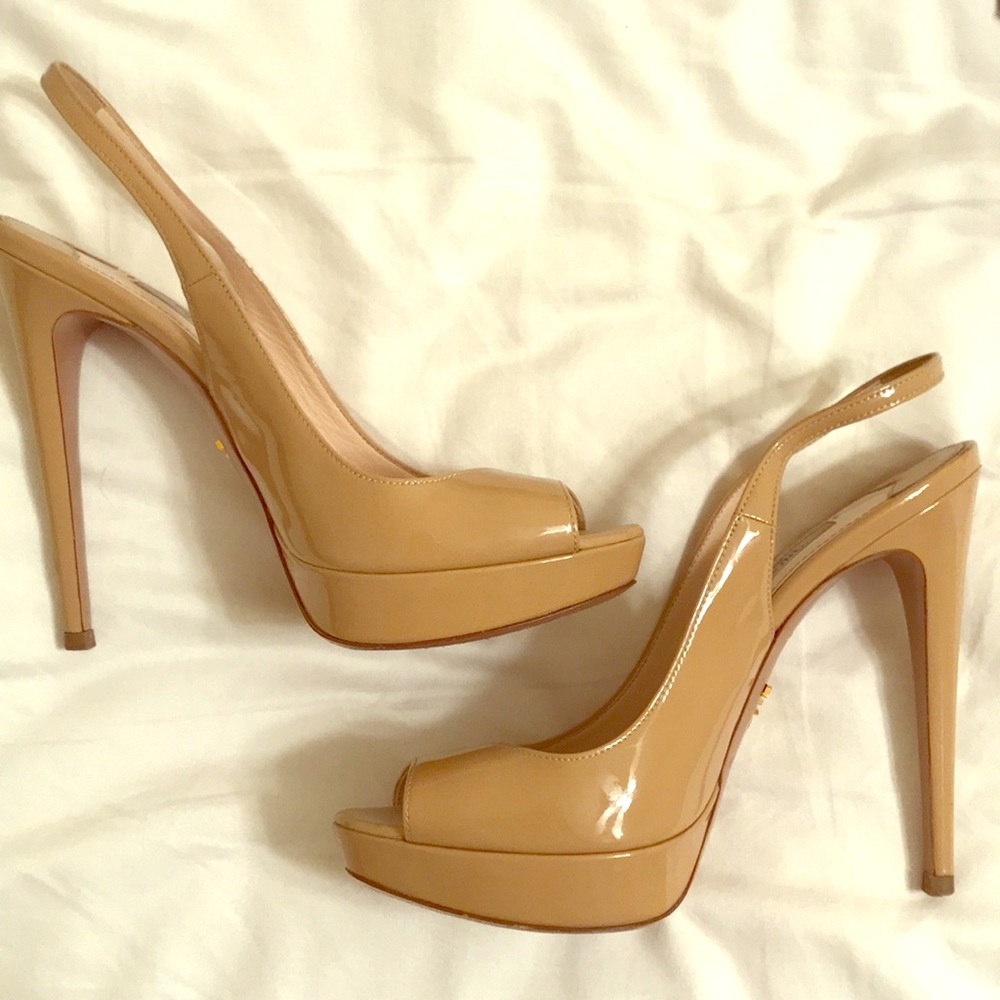 Prada Nude Slingback Pump